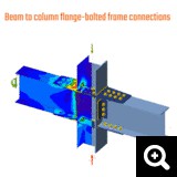 Beam to column flange-bolted frame connections