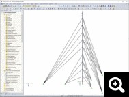 3-Modele 3D du mat de mesure dans RFEM