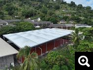 1 - Preau du plateau sportif du lycee polyvalent de la cite du nord de Mayotte (© Normandie Structures)